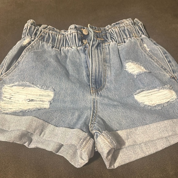 PAPER BAG SHORTS JEANS SIZE M - Picture 1 of 3